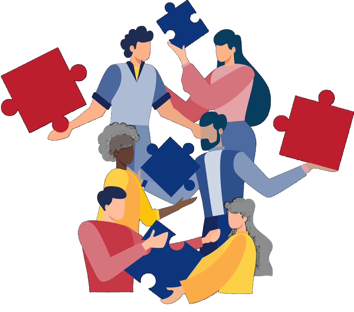 Professional team organised around business transformation
